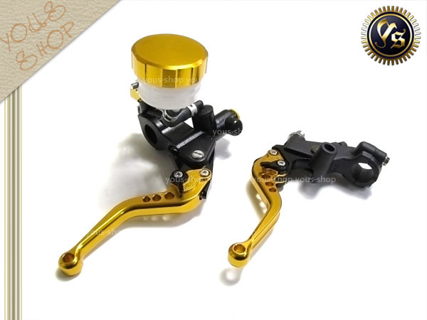 マスターシリンダー　レバー　セット　XR100　ゴリラ　GSX-R750　APE　金　カスタム　GPZ400R　GROM　バイク　モンキー　GSR400